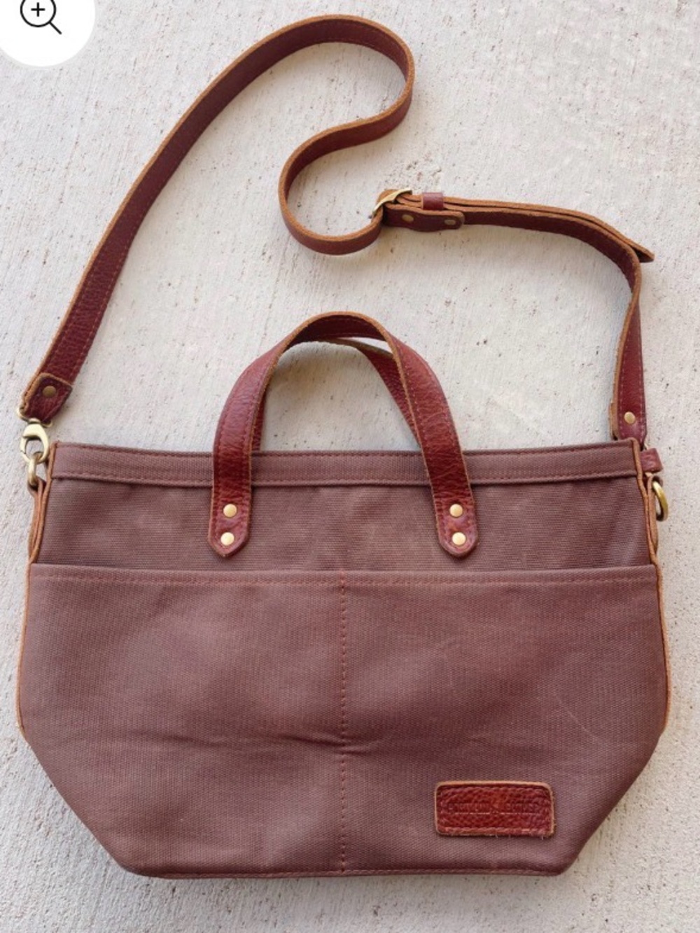 Portland Leather Canvas Tote Bag